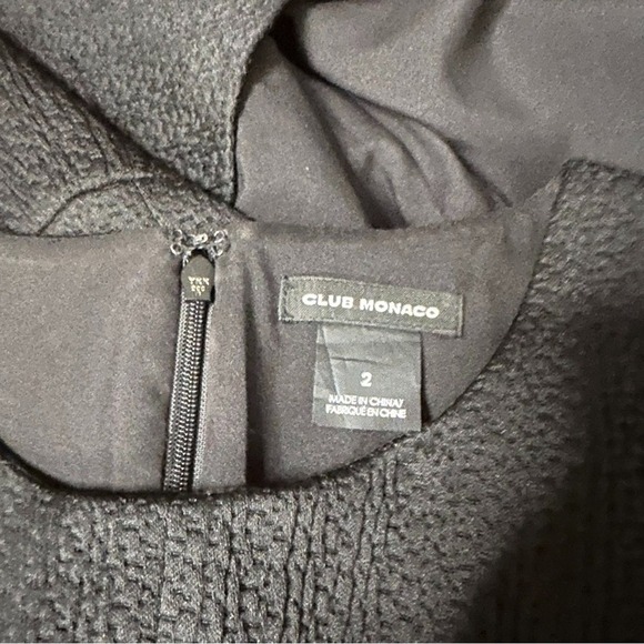 Club Monaco Regan Scuba Fit & Flare Mini Dress in Black Size 2 $198.50 - Picture 7 of 9